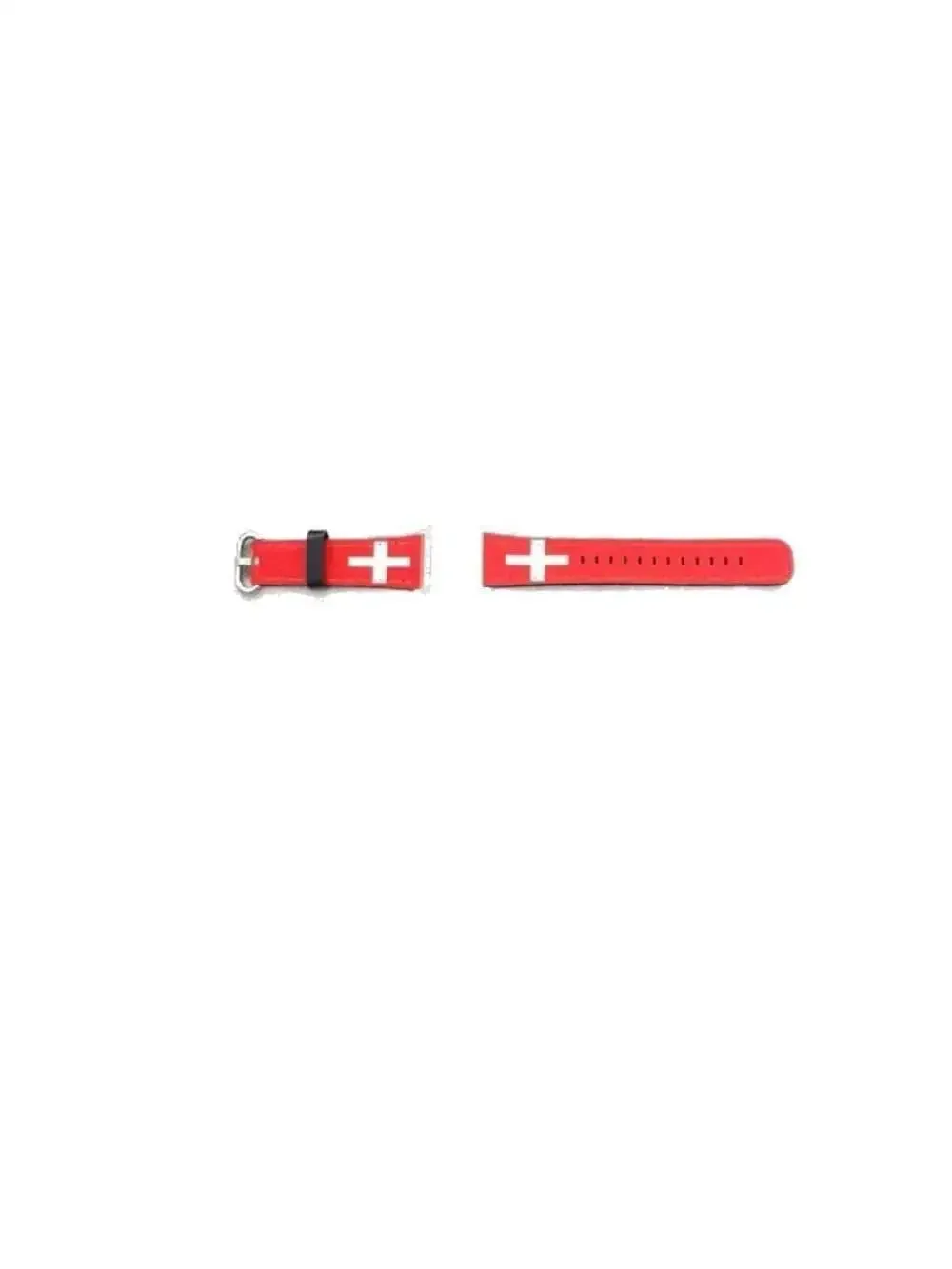 Swiss Flag Apple Watch Band, Red & White Cross Strap, Travel Accessory